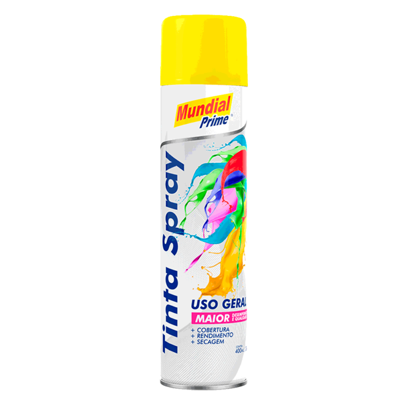 Kit 6 Tinta Spray Amarelo Uso Geral 400ml