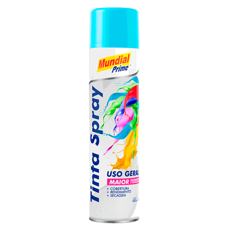 Kit 6 Tinta Spray Azul Claro Uso Geral 400ml