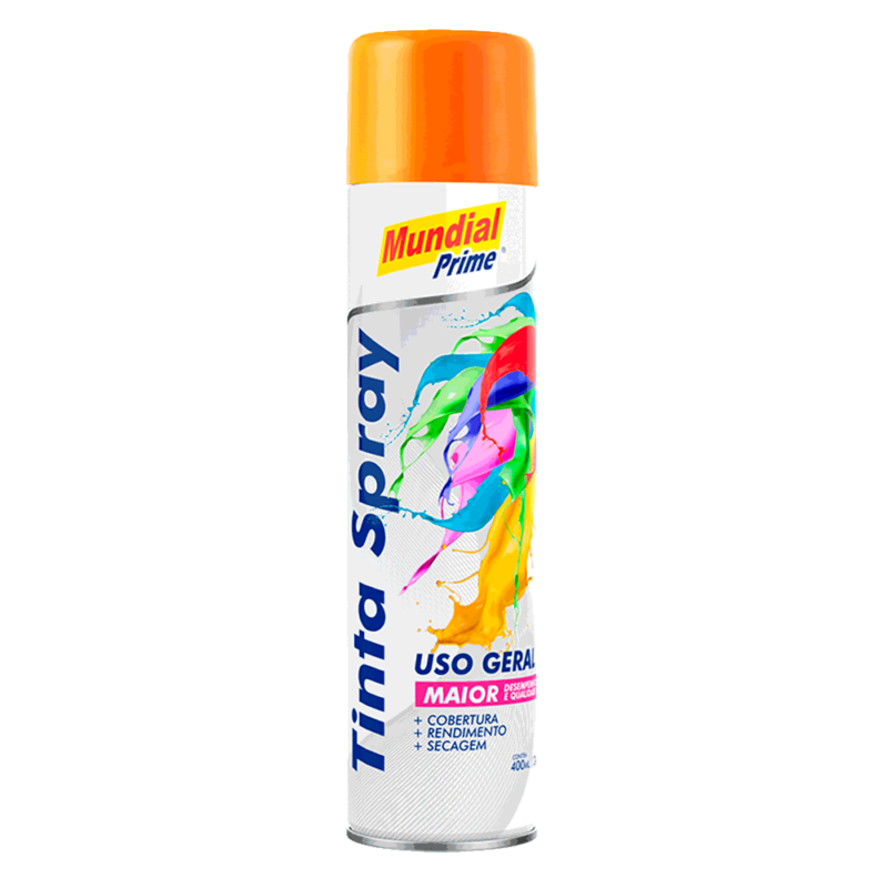 Kit 6 Tinta Spray Laranja Uso Geral 400ml