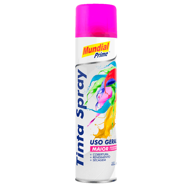 Kit 6 Tinta Spray Pink Luminosa Uso Geral 400ml