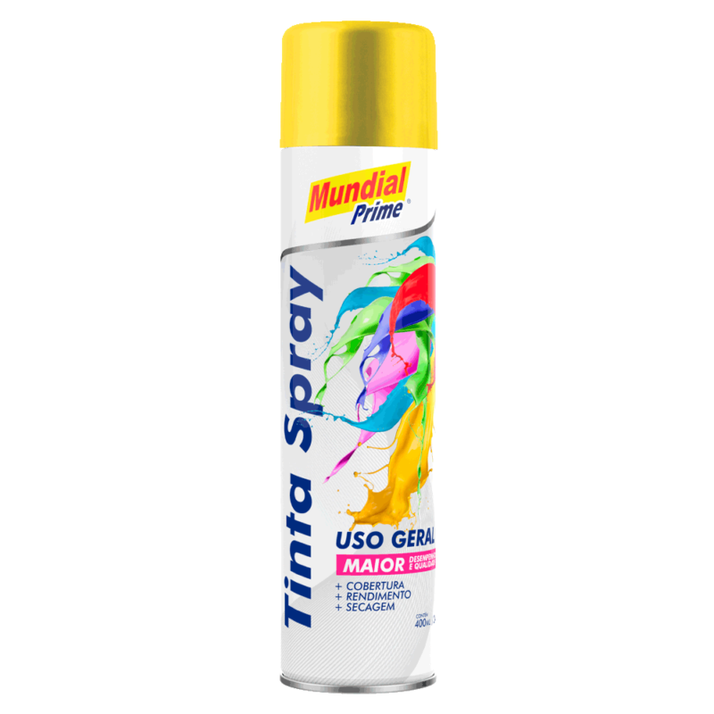 Kit 6 Tinta Spray Amarelo Bandeira Uso Geral 400ml