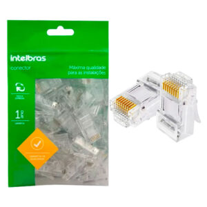 Conector Macho Rj45 Cat6 Intelbras 50 Unidades