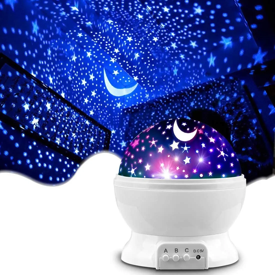 Luminária Projetor Estrela Abajur Mesa Infantil - Imagem 3