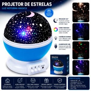 Luminária Projetor Estrela Abajur Mesa Infantil