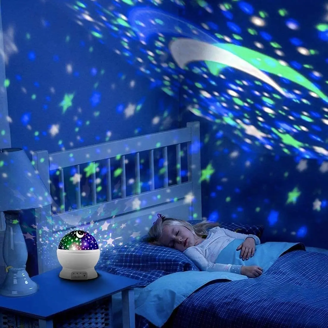 Luminária Projetor Estrela Abajur Mesa Infantil - Imagem 2