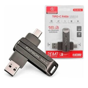 Pen Drive 16gb Otg Tipo C Usb 3.0 Metálico Alta Velocidade