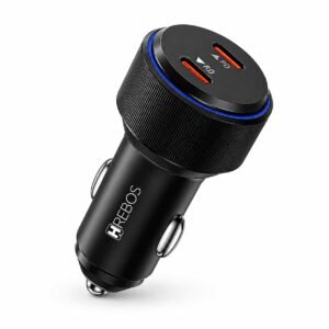 Carregador Veicular Hrebos AutoCharge Pro CRV-209 60W USB-C Duplo