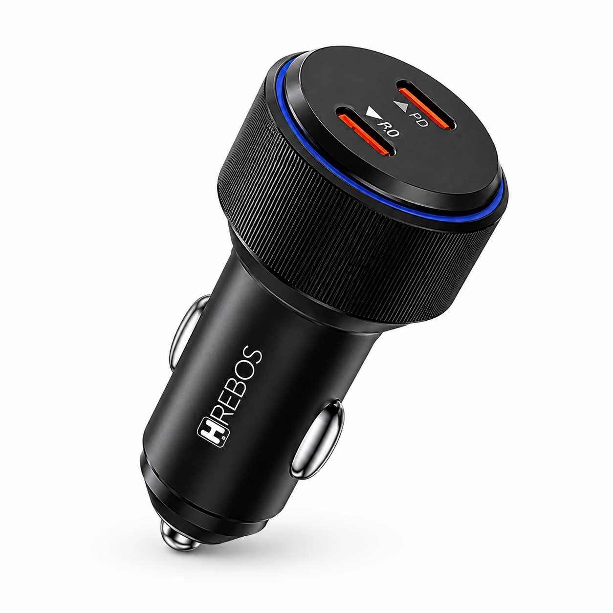 Carregador Veicular Hrebos AutoCharge Pro CRV-209 60W USB-C Duplo