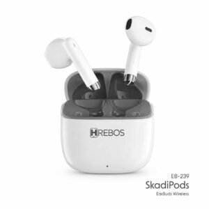 Fone Bluetooth Hrebos SkadiPods EB-239 TWS Wireless Premium – Branco
