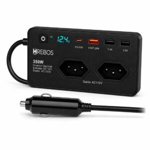 Inversor Veicular Hrebos MultiCar IF-378 350W 12V para 110V
