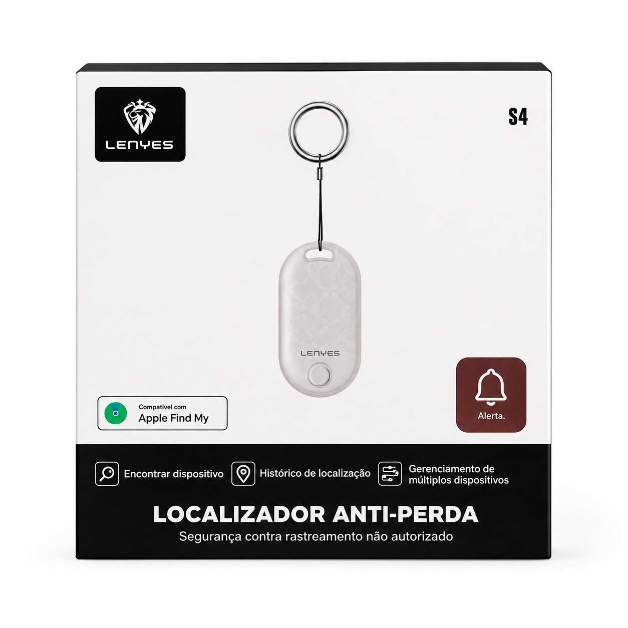 Localizador Anti-Perda Lenyes S4 para iPhone Apple Find My