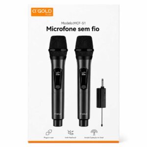 Microfone Sem Fio Duplo α’GOLD Plus MCF-51
