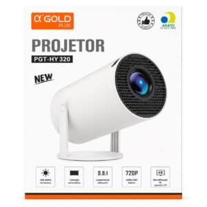 Projetor Portátil α’GOLD Plus PGT-HY320 720P com Wi-Fi 6